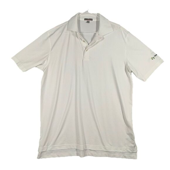 Peter Millar Polo Shirt Mens M White Summer Comfort Stretch Golf Performance‎ - Picture 1 of 6